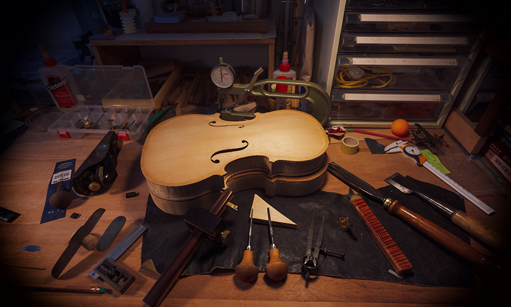 Tools for making violin.